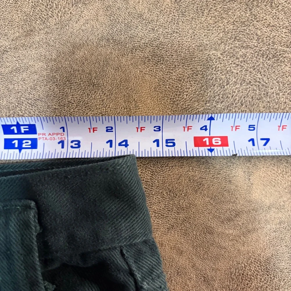 Faded Glory Workwear Pants 30x30 (29x27) Green VTG 90s Made USA Cotton Drop Loop